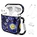 Produktbild TNP Soft Protective Case Cover for Apple AirPods 1/2 Gen, Cute Skin w/Carabiner Clip Keychain Strap Ear Hook Accessories Compatible with Airpod 1st 2nd Generation Girl Women Men (Starry Night)