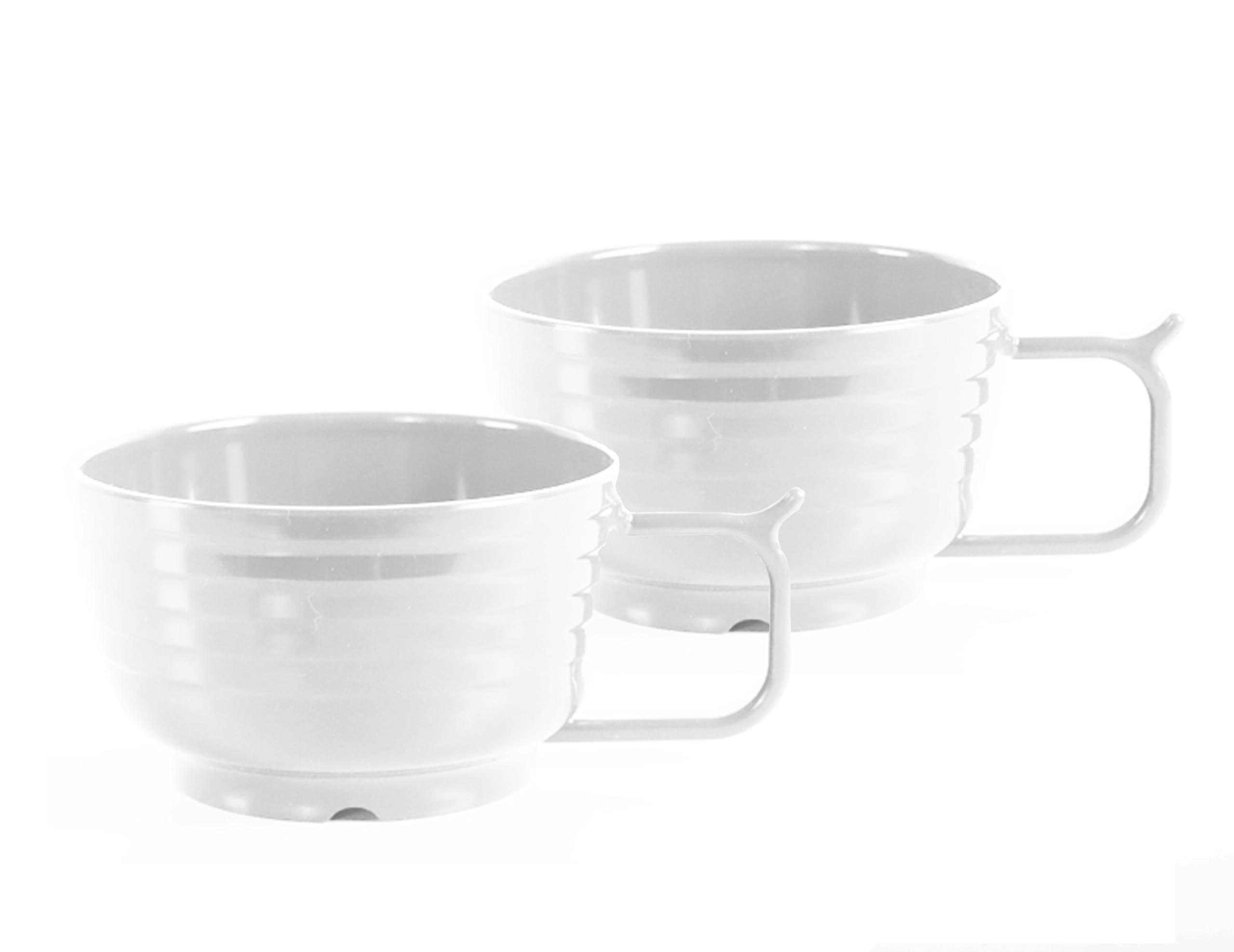 Harfield High Heat Mugs White 300ml Pack of 2 Virtually Unbreakable Polycarbonate
