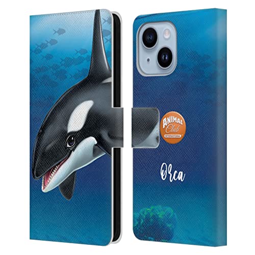 Étui portefeuille iPhone 14 Plus cuir housse protection clapet aimanté orque