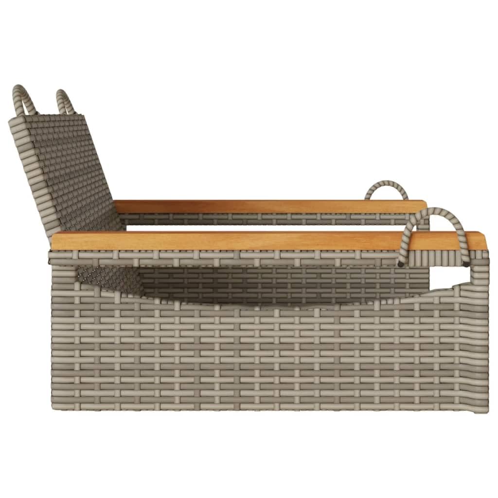 Poltrona sospesa da giardino, 63 x 62 x 40 cm, in polyrattan, con anelli di fissaggio, portata fino a 110 kg, telaio in acciaio verniciato a polvere, rattan sintetico