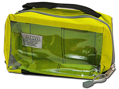 GIMA E1 Squared Pouch with Window and Handle, Yellow