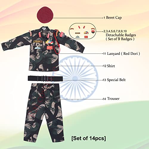 Image of Raj Costume Boys Superhero Costume Set with Mask | Blue Red Full Sleeve T-Shirt & Track Pants | Kids Fancy Dress for Birthday Party, School Function | Stretchable Comfortable | 6-7 Years