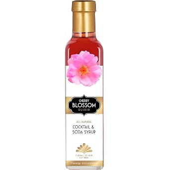 Floral Elixir Co. - All Natural FLOWER Syrup for Cocktails & Sodas, 8.5 oz Cherry Blossom