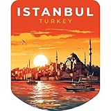 Istanbul Turkey Design B Souvenir Fridge Magnet 2-Inch