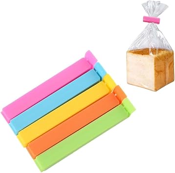 Bag Clips, Set of 5, Antioxidant, Moisture Proof, Food Freshness Retention, Sealed Storage, Easy to Lock, Kitchen Clips, Durable Clips, Snacks Freshness Retention