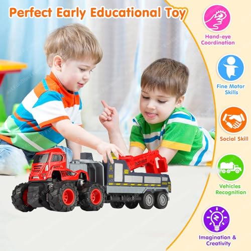 Image of FunBlast Towing Trucks Toy - Diecast Rescue Trailer Toy for Children, 1:43 Scaled Model Pull Back Tow Truck Toys for 3+ Year Old Kids, Boys, Metal Truck for Kids (1 Pc;Random Color)