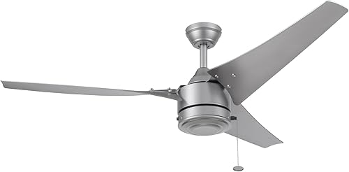 Prominence Home Talib, 51638-01 - Ventilador de techo contemporáneo para exteriores de 56 pulgadas sin luz, cadena de tracción, opciones de montaje