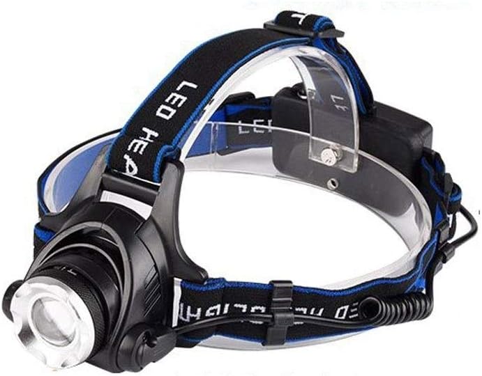 Headlamp Rechargeable Lamp Zoom Waterproof Headlight Flashlight Light Switch Modes Charging Camping