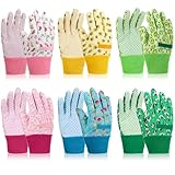 Hoemwarm 6Pcs Kids Gardening and Garden Gloves for Toddler, Children's Yard Work Glove, Age 2-6