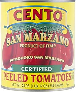 Cento Certified San Marzano Whole Peeled Plum Tomatoes, 28 Ounce, Pack Of 6