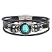 CHUYUN Retro 12 Zodiac Constellation Beaded Hand Woven Leather Bracelet Punk Chain Cuff (Virgo)
