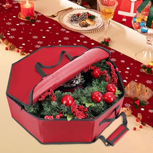 Bolsa para guardar navideñas de 24 pulgadas a prueba de polvo con asa 7