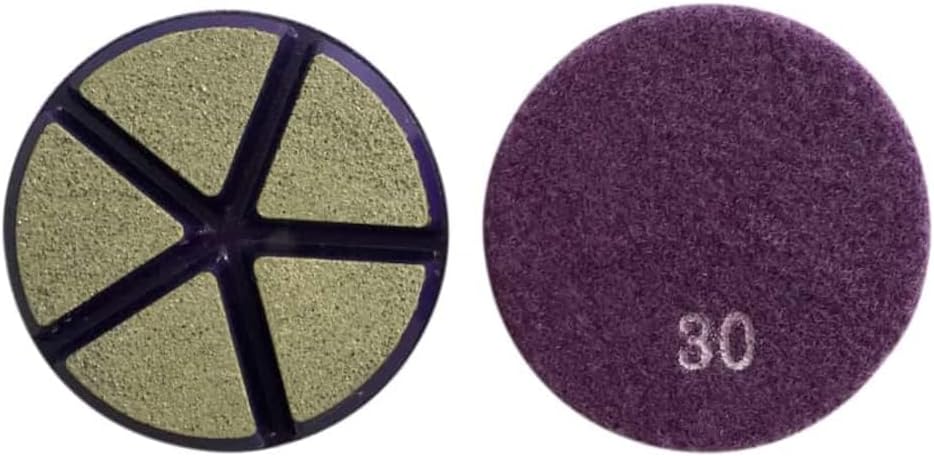 3" Ceramic Transitional Concrete Diamond Grinding Pads, Set of 3, 30 Grit, Dry or Wet