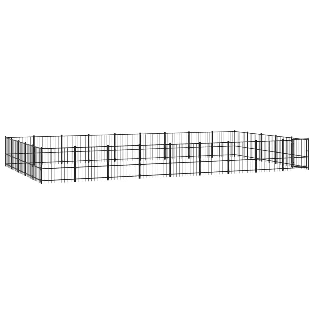 Forniture per cani Outdoor Dog Kennel Steel 42.34 m Animali e forniture per animali domestici