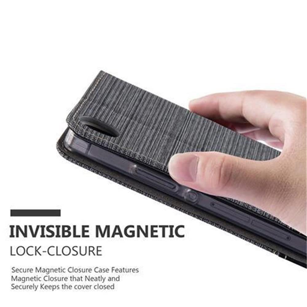 Cadorabo Case Compatible with Huawei P7 in Night Black - Flip Style
