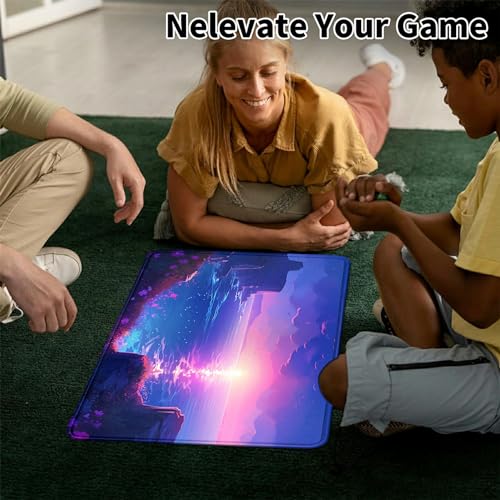 Image of Card Mat for MTG & TCG Playmat,Ocean Blue Sky Purple