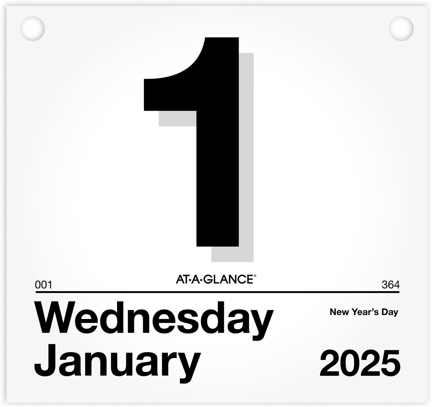 AT-A-GLANCE 2025 "Today Is" Daily Wall Calendar Refill, 8 1/2" x 8", Large (K45025)
