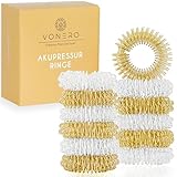 VONERO Premium Akupressur Ringe Skills Ring Massageringe für Finger Akkupressurringe Finger Massagering Stressring Verbessertes Konzept 2024 Stressabbau Anti Stress Ring 12 er Set
