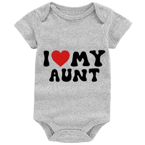 I Love My Auntie Uncle Baby Bodysuit Pregnancy Announcement Newborn Outfits Romper Infant