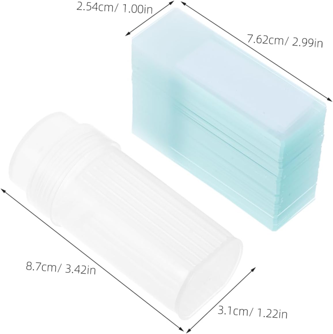 MAGICLULU 50pcs Coplin Jar: Glass Staining Tank with Lid 5-slide Capacity Plastic Laboratory Container Microscope Slide Staining Holder for Microscope Labs School and Science