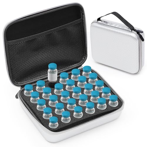 Teenyyou 30 Slots Peptide Case for Fridge Fits Standard 10ml Vials