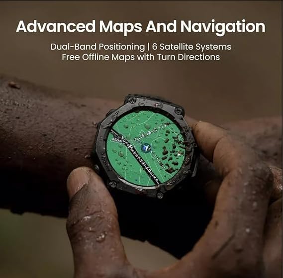 Relógio T-Rex 3 Aço inoxidável, Robusto 48mm, AMOLED, Gps e Maps gratuitos, Longa Bateria, 328 Pés Resistente à Água, 170 Modos de Esportes e Fitness, Original com Nfe e garantia - Preto Relógio T-Rex 3 Aço inoxidável, Robusto 48mm, AMOLED, Gps e Maps gratuitos, Longa Bateria, 328 Pés Resistente à Água, 170 Modos de Esportes e Fitness, Original com Nfe e garantia - Preto