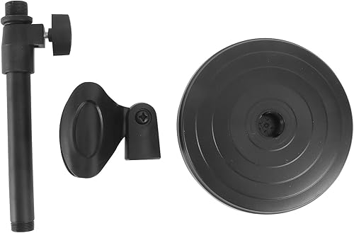 Soporte de micrófono de escritorio ajustable con placa base estable, soporte de micrófono portátil para podcasting transmisión en vivo de radio,
