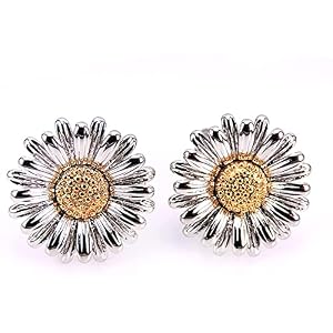 WIPPWER Mens Cufflinks Elegant Style Cuff Cufflinks Button Sunflower Cuffs Button Luxury Men’s Shirt Cuffs Button Fashion Brand Flower Cufflinks Button Clothing Accessories