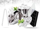 VESTAhome Eiswürfelbehälter mit Deckel 1,3L - Premium Eiswürfelbehälter für Eiswürfel - Eiswürfel Behälter Edelstahl - Ice Bucket inkl Eiswürfelform & Zange