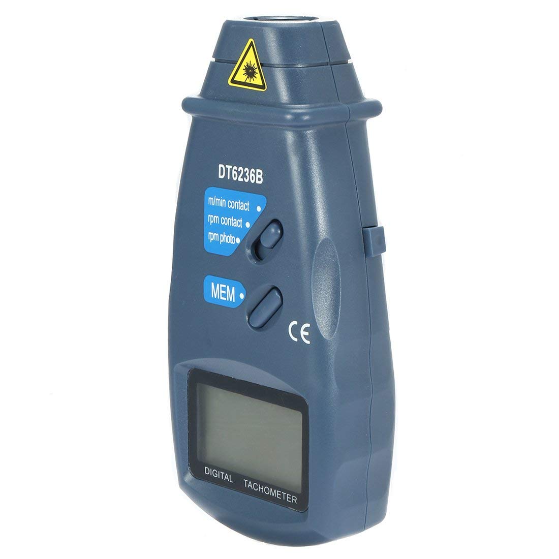 Tacómetro digital 2 en 1 con/sin contacto DT-6236B rpm 2,5 a 9.999 rpm ruedas medición velocidad lineal rotación