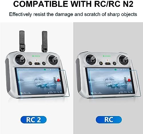 STARTRC Mini 3/Mini 3 Pro/Mini 4 Pro Ochraniacze ekranu ze szkła hartowanego HD do DJI Mini 4 Pro/Mini 3/Mini 3 Pro/Air 3 RC akcesoria do zdalnego sterowania (zestaw 2 sztuk)