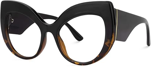 VOOGLAM Voogueme Cat Eye Blue Light Blocking Glasses For Women Oversize Fashion Glasses Anti UV Eyestrain Eyewear VFP0183