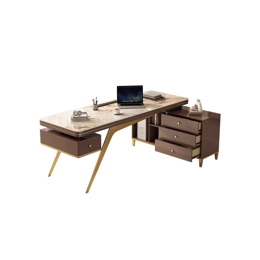 Schreibtische fürs Homeoffice Schreibtisch Home Study Rock Board Computertisch mit Seitenschrank Moderner Chefschreibtisch Schreibtische fürs Homeoffice(160cm)