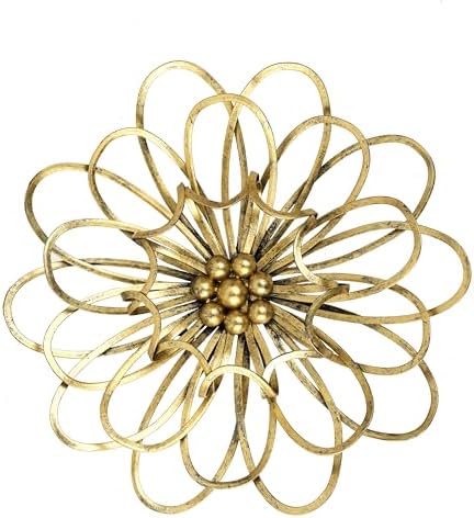 Remenna Metal Flowers Wall Decor, Metal Rustic Wall Art Decoratio...
