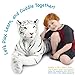 TigerHart Timurova The White Tiger - 42 Inch Long (Tail Measurement Not Included) Big Stuffed Animal Plush Cat