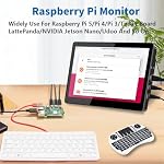 Écran tactile de moniteur portable,8.9 Petit moniteur de pouce pour ordinateur 1920 * 1200 |16:10450Nits|Fixation optique HDMI/USB-C PortMini Affichage pour ordinateur portable Raspberry Pi Mini PC Mac