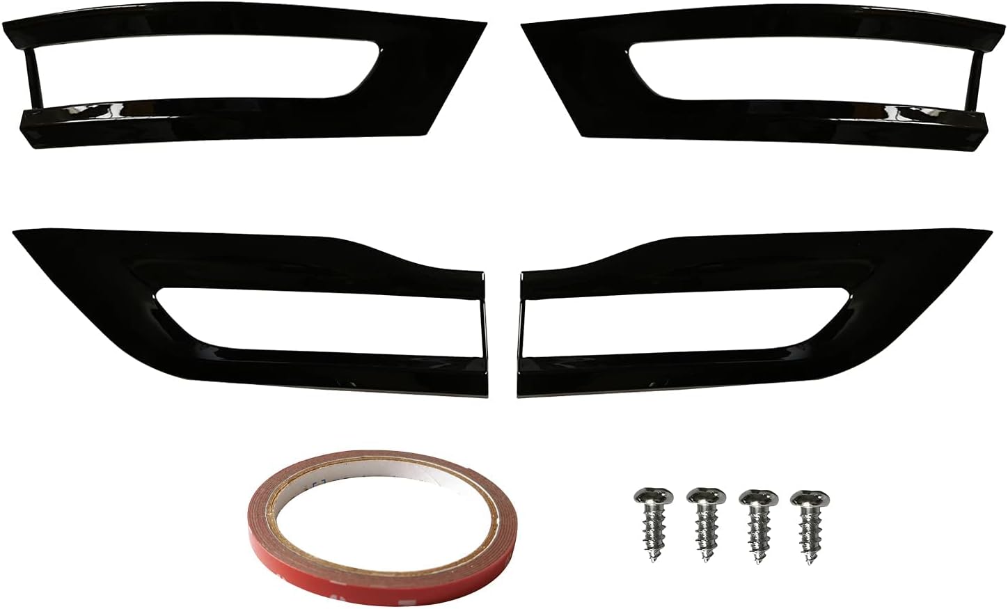 Compatible with 2014-2021 Jeep Grand Cherokee Tail Light Trim Bezel Kit Cover Gloss Black