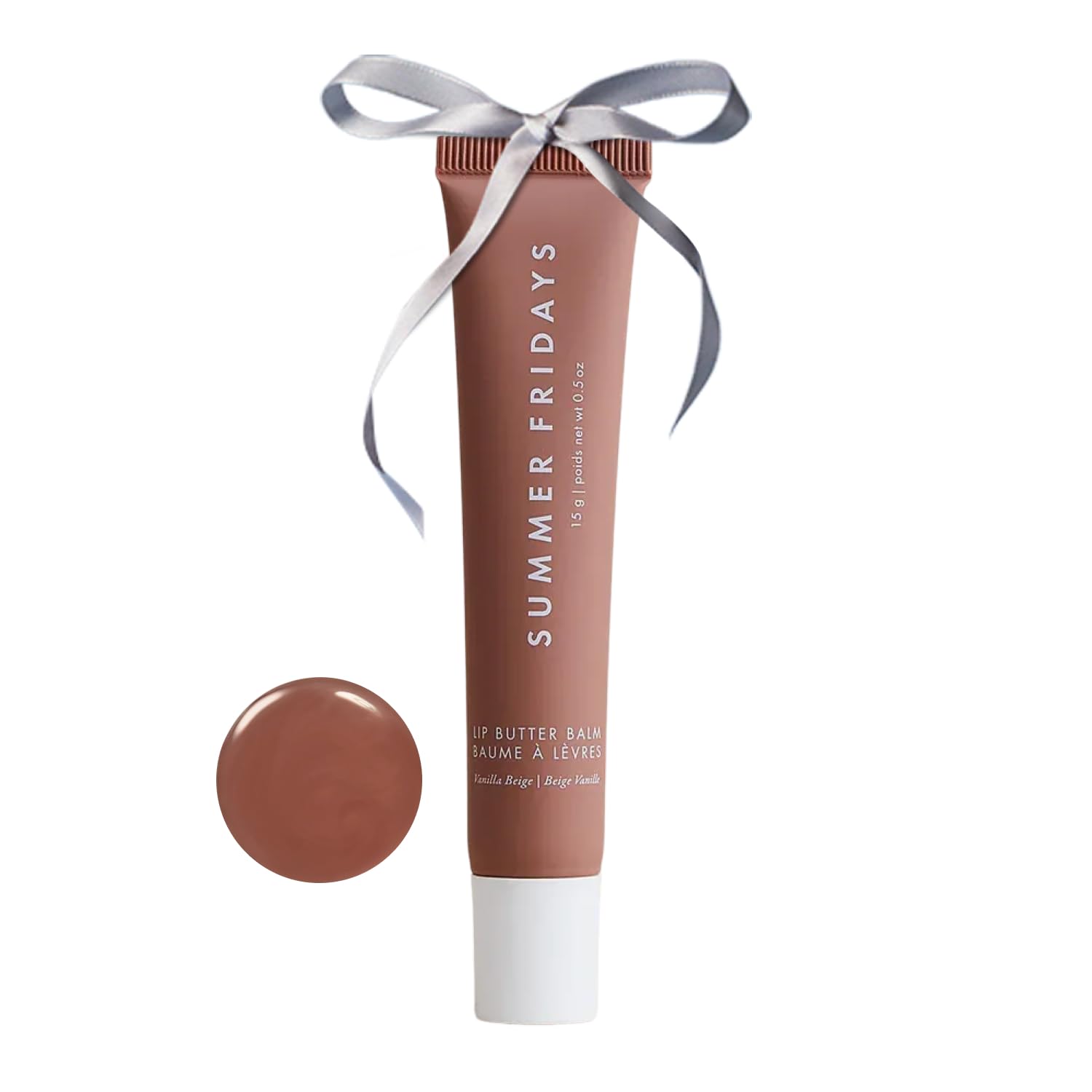 Summer Fridays Tinted Lip Butter Balm – Conditioning Vegan Lip Balm for Instant Moisture, Shine & Hydration – Softening & Soothing Skincare – Vanilla Beige (.5 Oz)