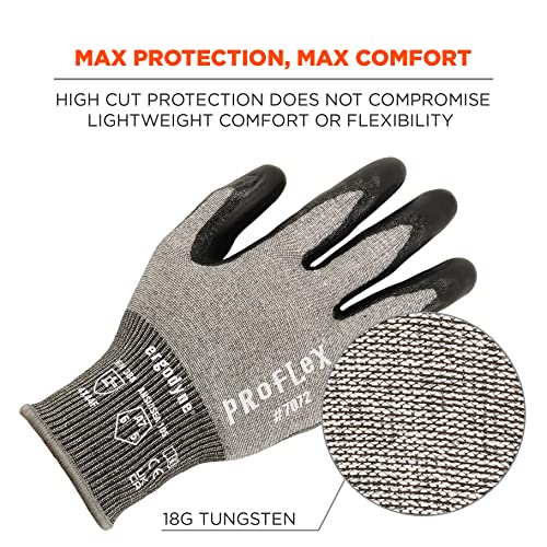 Ergodyne Unisex Adult Ansi A7 Nitrile Coated Cr Gloves, Gray, Large Us #TOP4