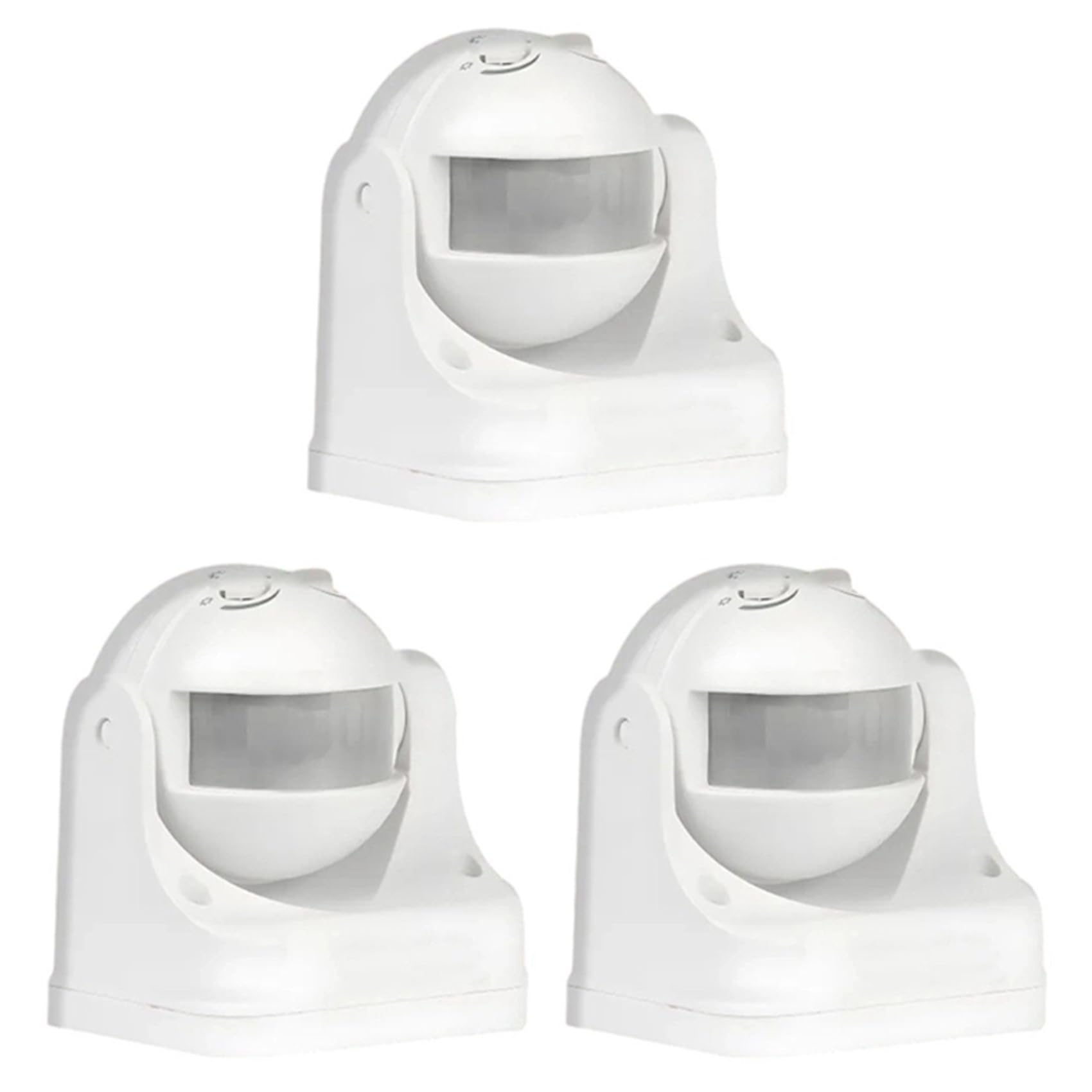 Hndhbfgrt As Shown 3X Infrared Motion Sensor, Wall-Mounted 1200W, For Up To 12M, Ip44 - For Smart Home Lighting Control