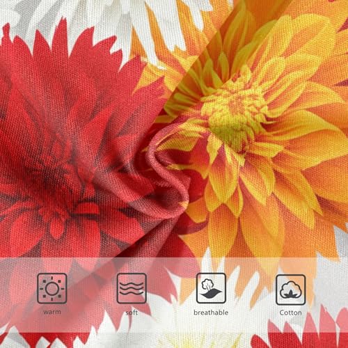 Cotton Toddler Underwear Floral Floral Orange Red Flowers Panties Little Girl Artistic Briefs Girls Undies 2t3