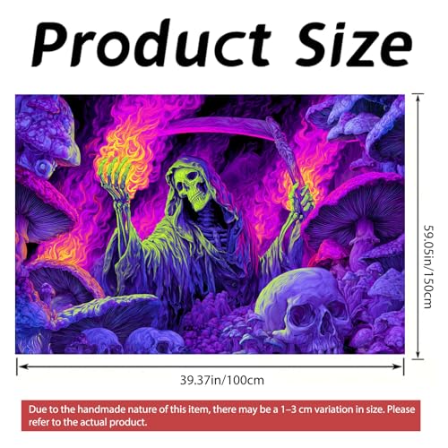 Image of Nuxovilar Grim Reaper Wall Tapestry Polyester 59.05x39.37 In