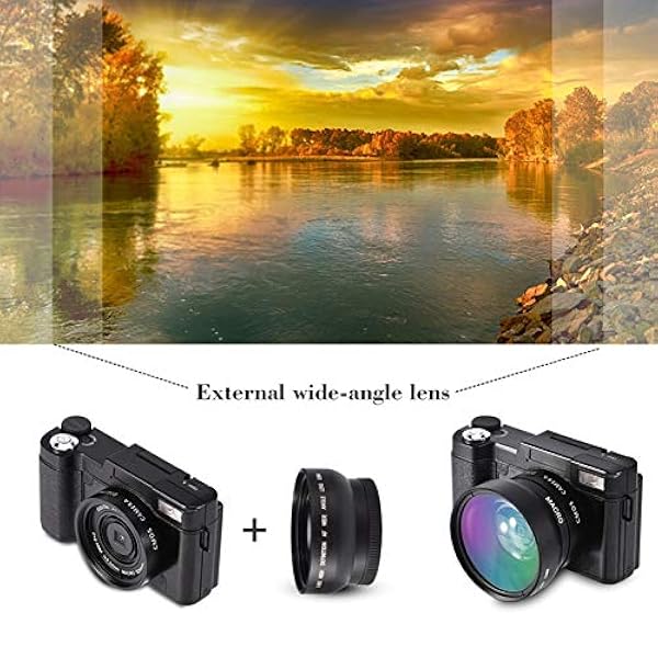 banapoy Fotocamera Digitale Compatta, 1080P Full HD Macchina Fotografica 24MP con Zoom Digitale 4X, 3" Schermo Rotazione TFT, Mini Vlogging Video Fotocamer Videocamera per Bambini Adulti Anziani