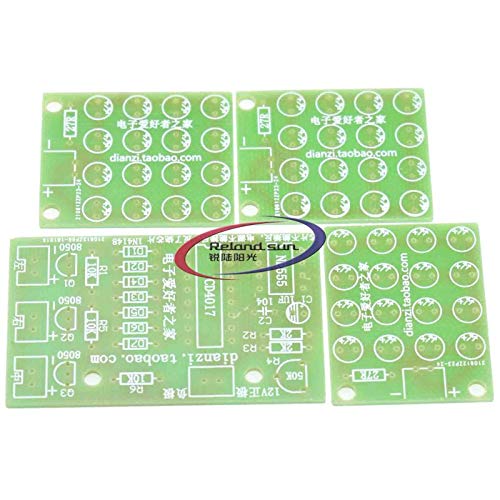 Reland Sun Breadboard Modulo Elettronica Kit di Apprendimento FAI DA TE CD4017+ne555 Strobe Kit FAI DA TE