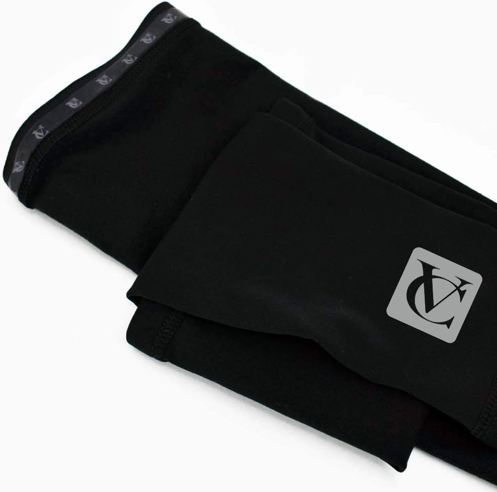 VeloChampion VC Thermo Tech Lite Cycling Leg Warmers Black - Thin Fleece Lining & Windproof