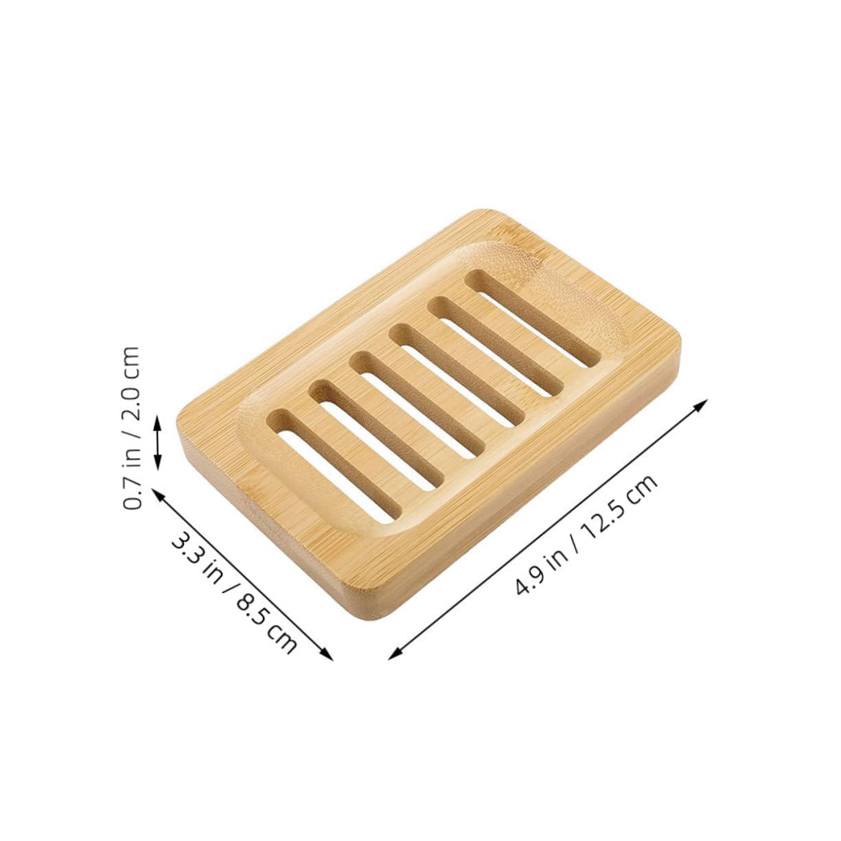 OUNONA 5 Piezas Soporte de Jabón de Bambú para Cocina y Jabonera con Drenaje y Soporte para Esponjas de Limpieza y Jabón Accesorio Práctico