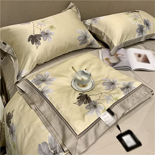 Couette d'été Tencel en soie glacée parure de lit 4 pièces luxe