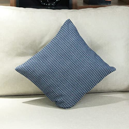 Kakouvik 18" Pack Of 2 Denim Throw Pillow Covers Personality Design Pillow Cover Decorative For Livingroom Sofa Square Pillowcase Soft Solid Cushion Case For Spring Sofa Bedroom Car Woven Dark Blue #TOP5