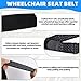 2 PCS Wheelchair Thigh Leg Strap, Thigh Strap for Wheelchairs, Elastic Wheelchair Support Strap, Wheelchair Seat Belts for Adults, Wheelchair Accessories for Elderly Dementia (Black)
