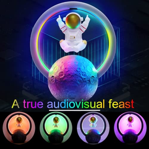 Alto-falante Bluetooth com levitação magnética, alto-falante astronauta de levitação com 6 modos de